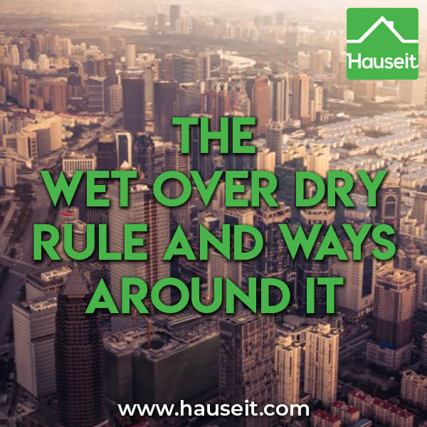 The wet over dry rule isn't a law or building department code, but is widely seen in co-op and condo alteration agreements. Nuances, exceptions & more.