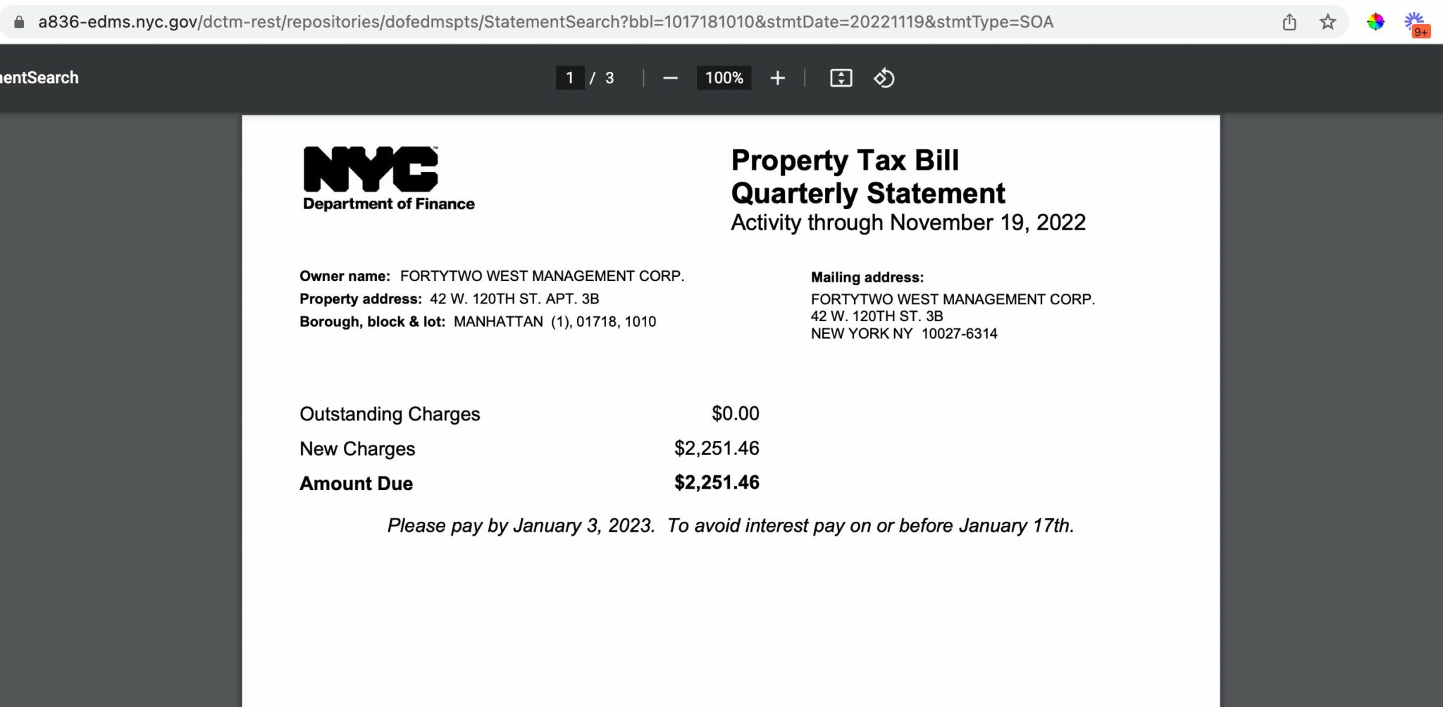 NYC Property Tax Bills How to Download and Read Your Bill