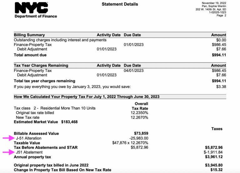 NYC Property Tax Bills: How to Download and Read Your Bill